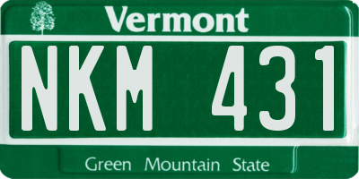 VT license plate NKM431