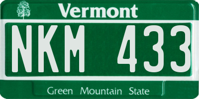 VT license plate NKM433