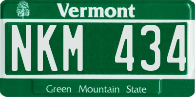 VT license plate NKM434