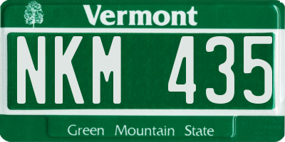VT license plate NKM435