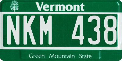 VT license plate NKM438