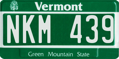 VT license plate NKM439