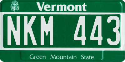 VT license plate NKM443