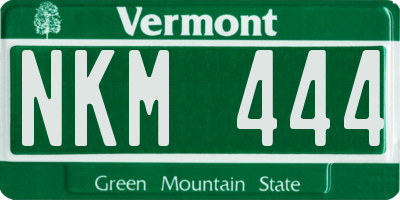 VT license plate NKM444