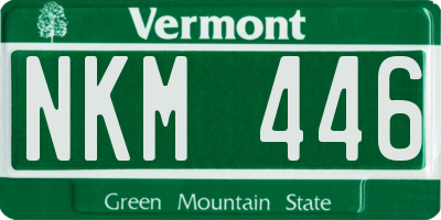 VT license plate NKM446