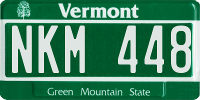 VT license plate NKM448