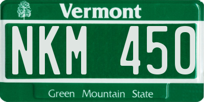VT license plate NKM450