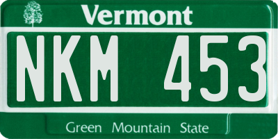 VT license plate NKM453