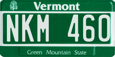 VT license plate NKM460