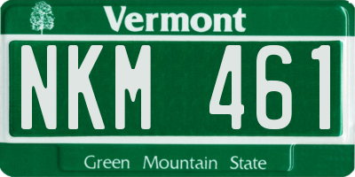 VT license plate NKM461