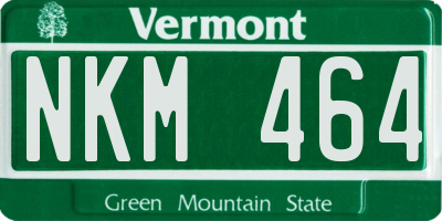 VT license plate NKM464