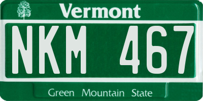VT license plate NKM467