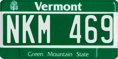 VT license plate NKM469