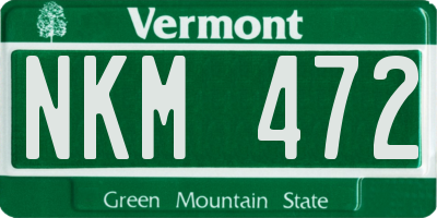 VT license plate NKM472
