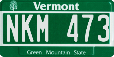 VT license plate NKM473