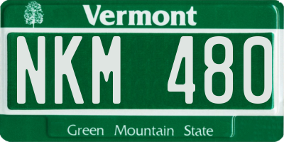VT license plate NKM480