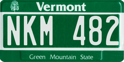 VT license plate NKM482