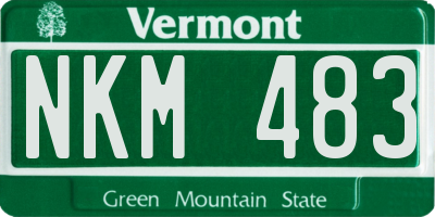 VT license plate NKM483