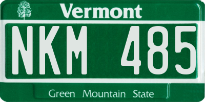 VT license plate NKM485