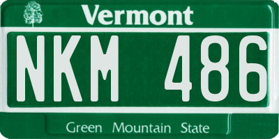 VT license plate NKM486