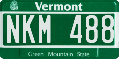 VT license plate NKM488