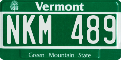 VT license plate NKM489