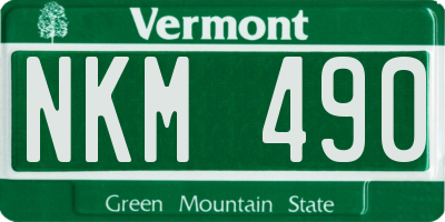 VT license plate NKM490