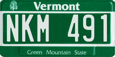 VT license plate NKM491