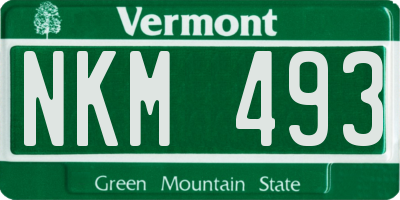 VT license plate NKM493