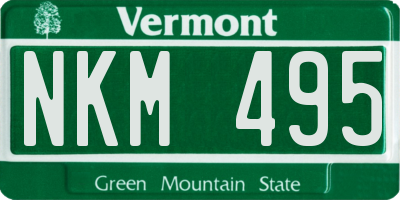 VT license plate NKM495