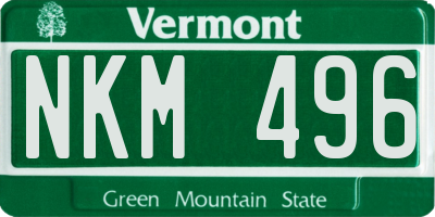 VT license plate NKM496
