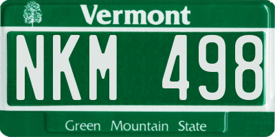 VT license plate NKM498