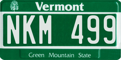 VT license plate NKM499