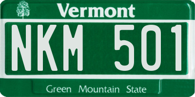 VT license plate NKM501