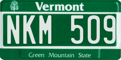 VT license plate NKM509