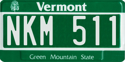 VT license plate NKM511