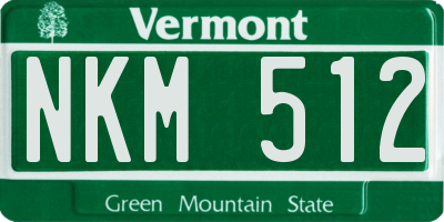 VT license plate NKM512