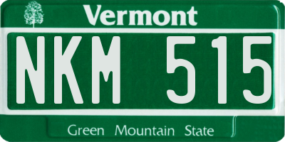 VT license plate NKM515