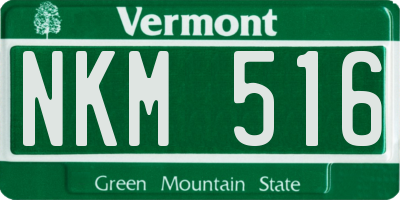 VT license plate NKM516