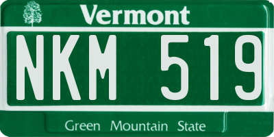 VT license plate NKM519