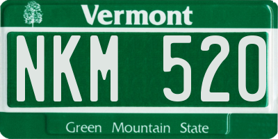 VT license plate NKM520