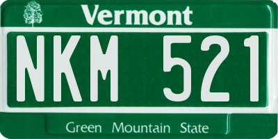 VT license plate NKM521