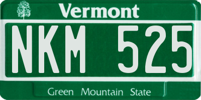 VT license plate NKM525