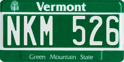 VT license plate NKM526
