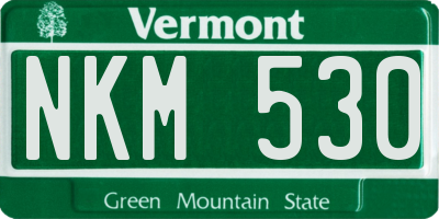 VT license plate NKM530