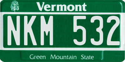 VT license plate NKM532
