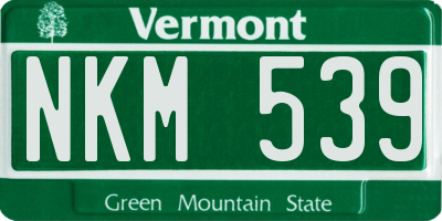 VT license plate NKM539