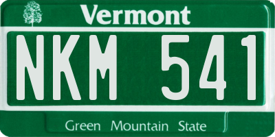 VT license plate NKM541