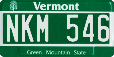 VT license plate NKM546