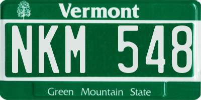 VT license plate NKM548